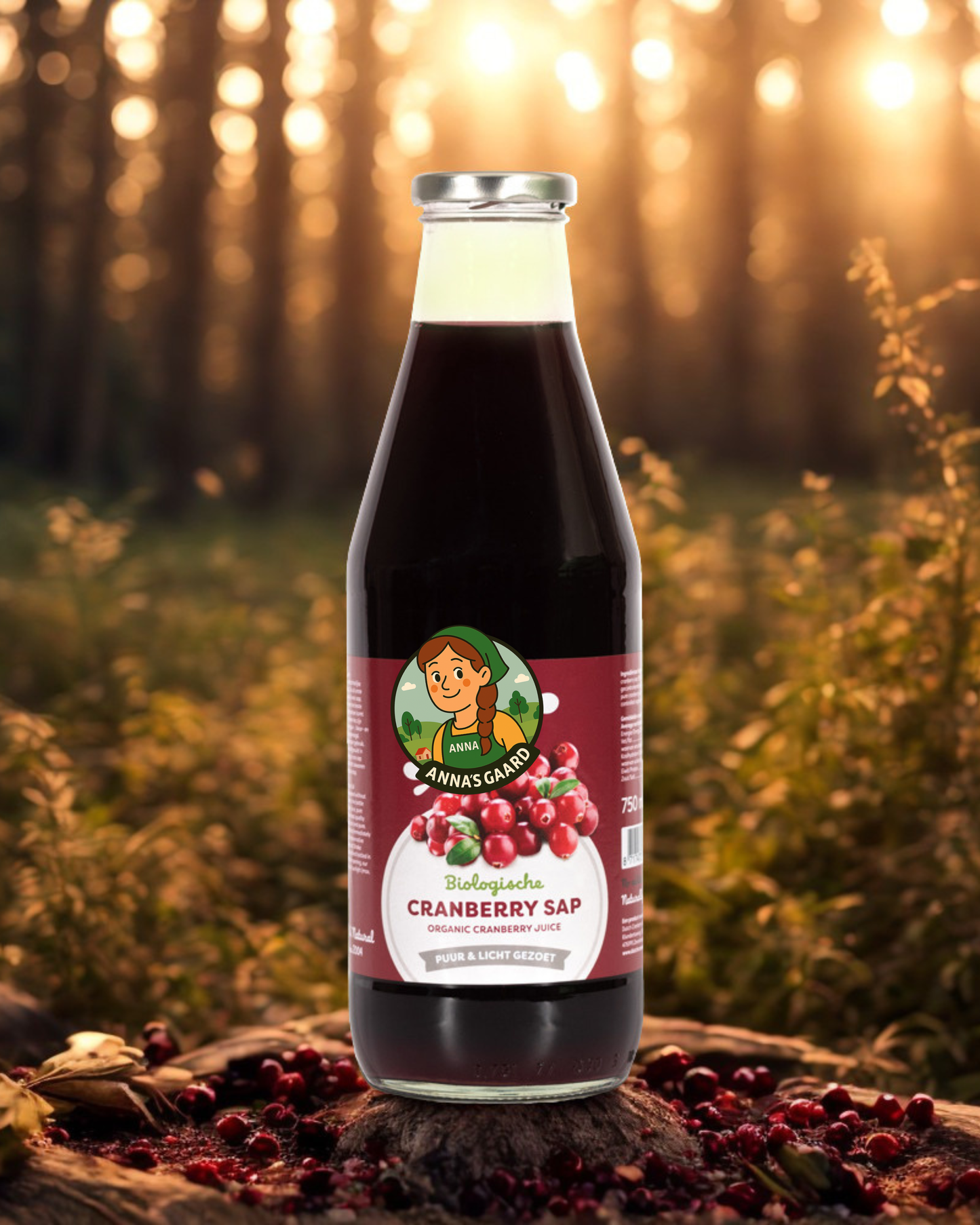BIO Cranberrysap Licht Gezoet - 750ml